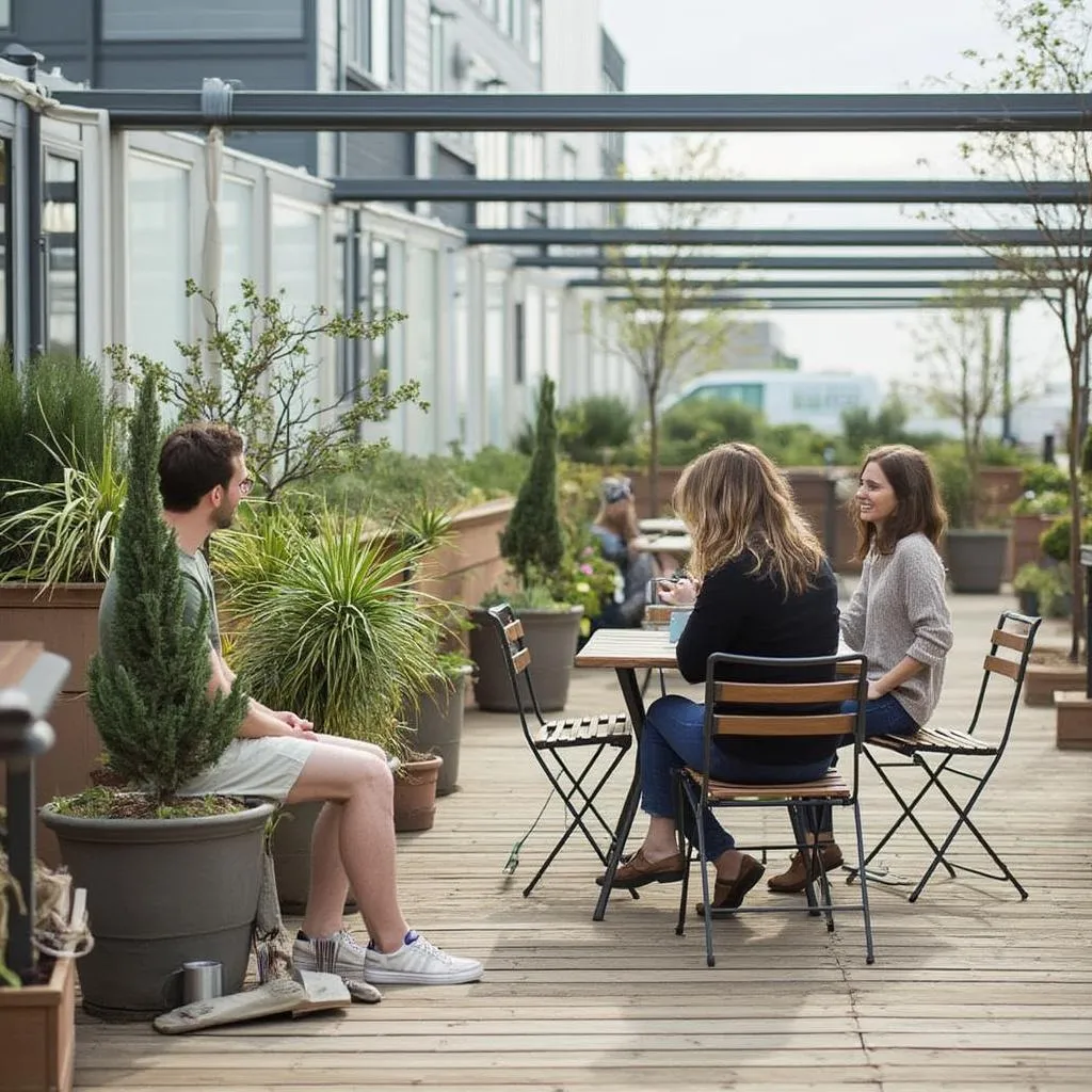 Terrasse extérieure coaching nature air libre
